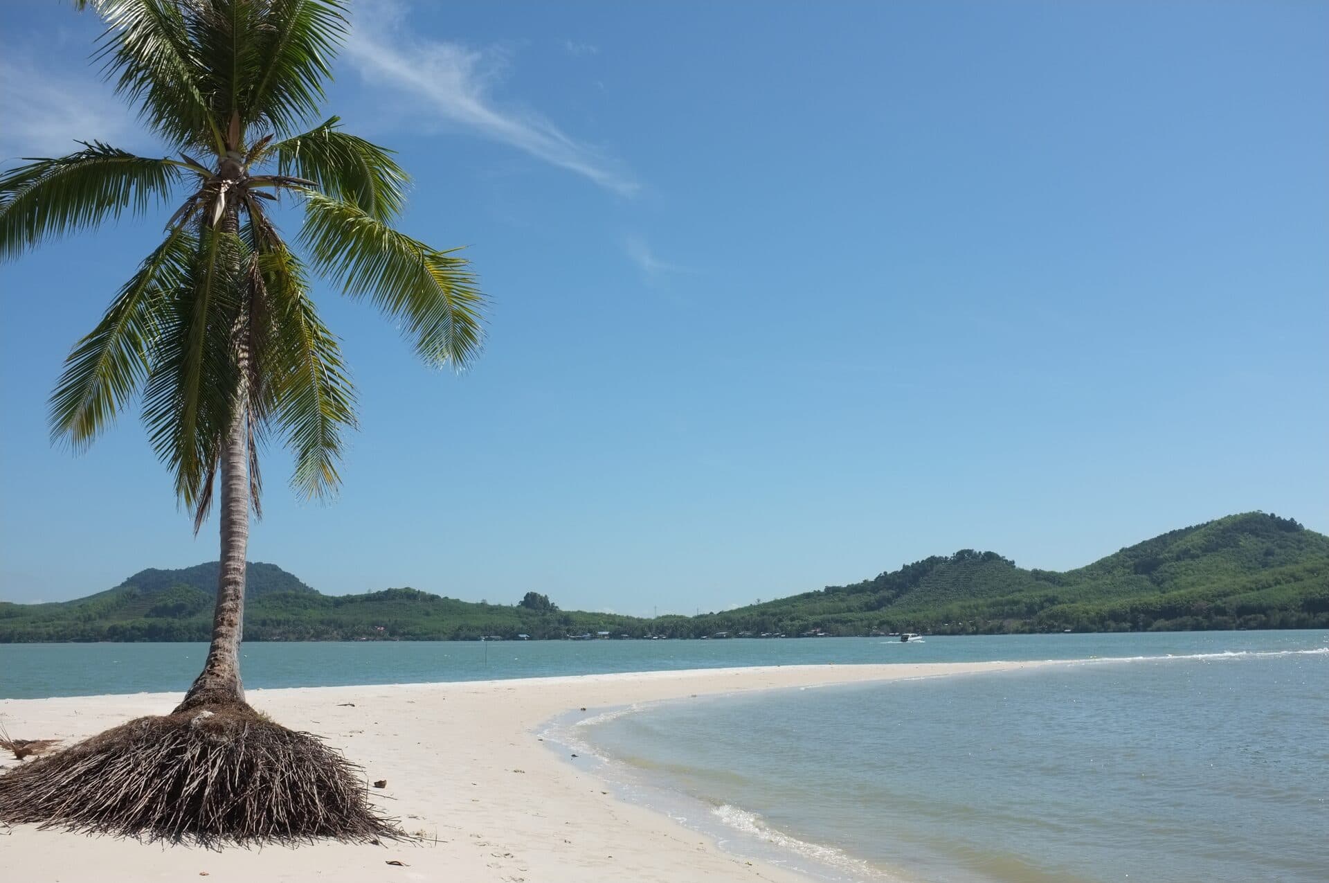Long sandbar beach on Ko Yao Yai