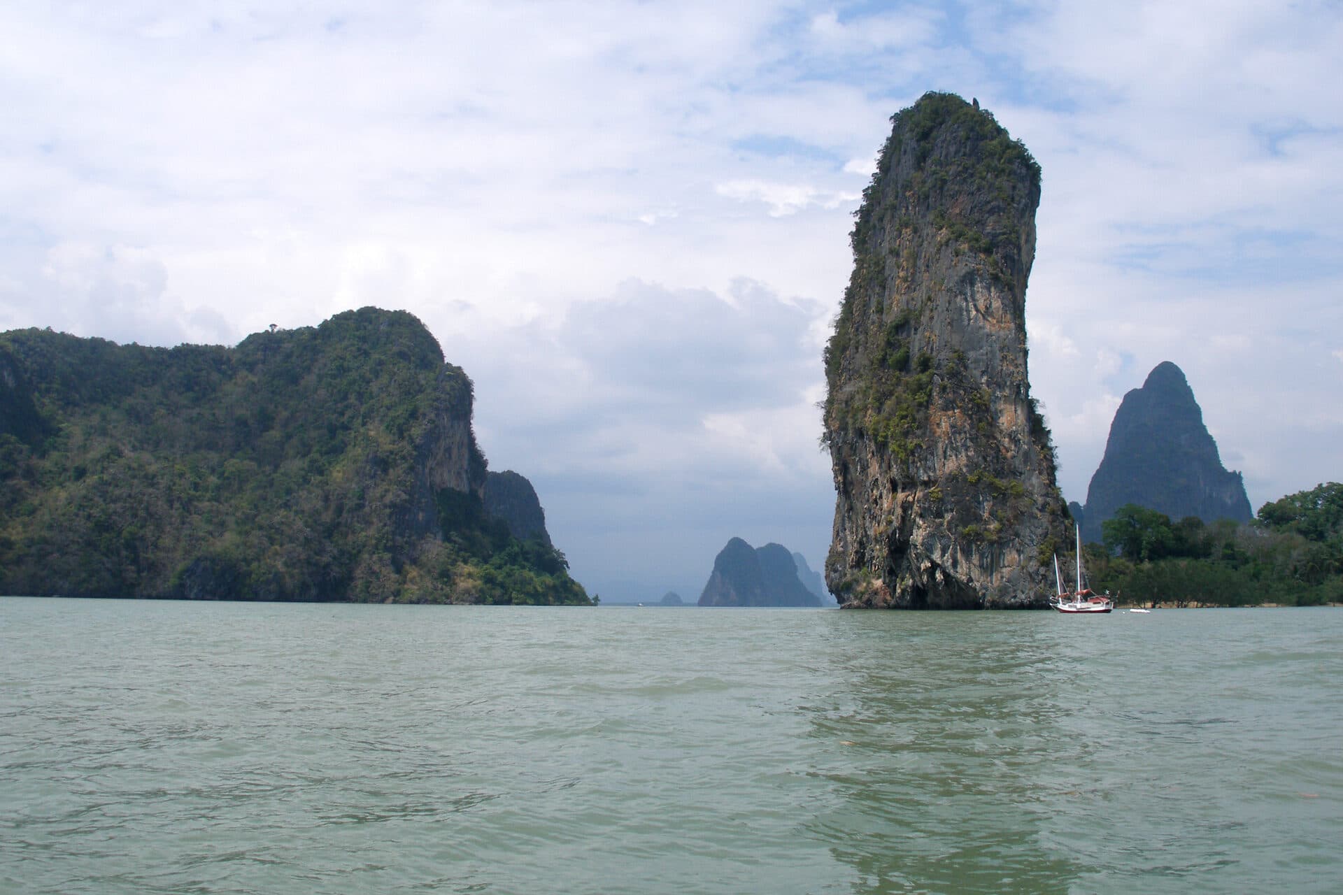 Dramatic karst formations in Phang Nga Bay